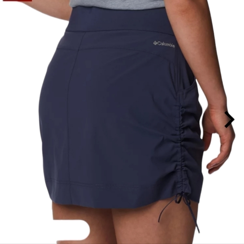 Columbia Anytime Casual Skort with Side Ties and Pockets, Black, Size Medium